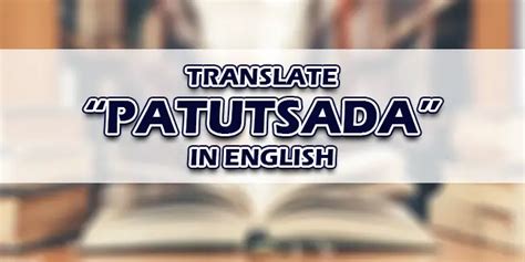 plastada in tagalog|Patutsada Meaning .